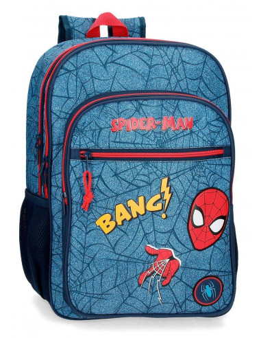 MOCHILA ADAP.42CM 2C. SPIDERMAN DENIM